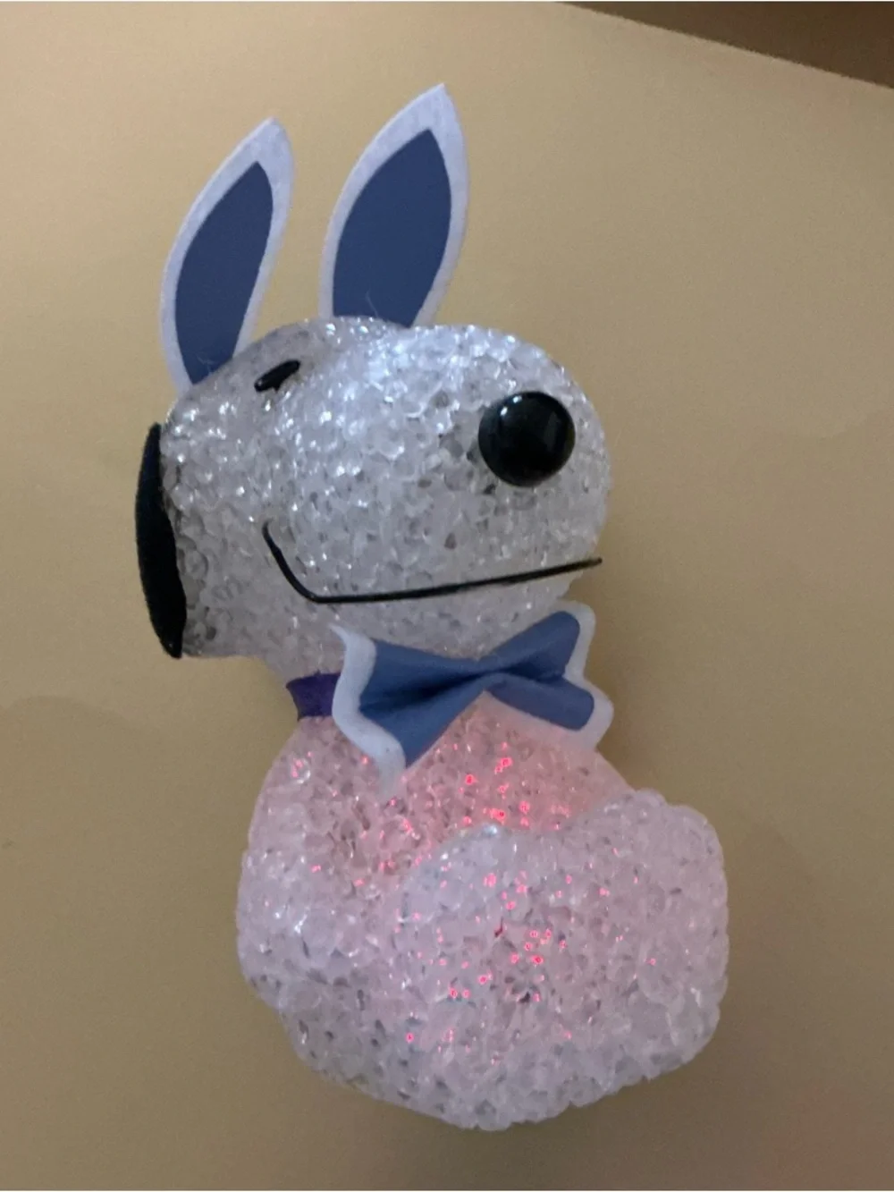 Bunny Ears Peanuts Snoopy Decorative Light Up Figurine